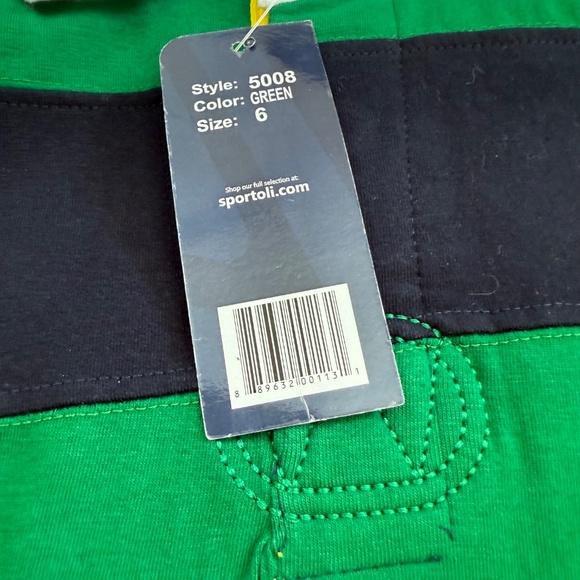 Sport oil Boy’s Green and Blue cotton Rugby Shirt with Classic Fit - Picture 5 of 7